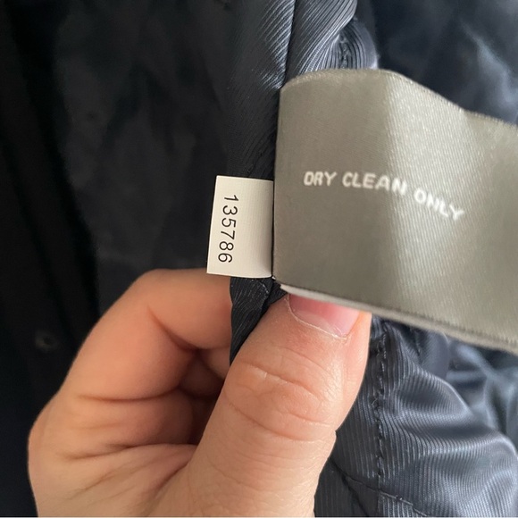 MICHAEL KORS Men's Navy Blue Wool Blend Winter Utility Pea Coat Jacket Large - Picture 7 of 8